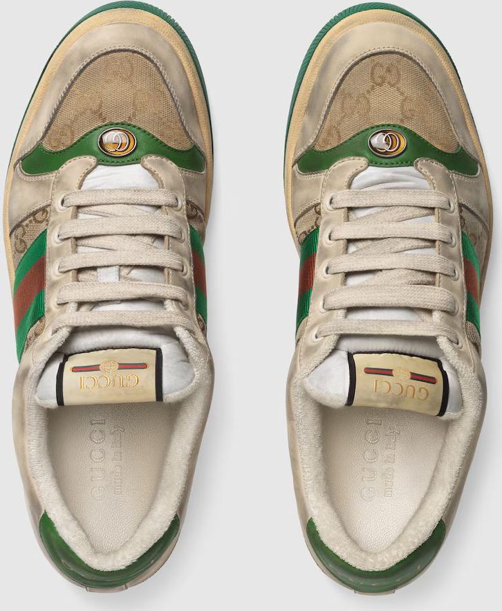 Gucci Screener GG Leather Trimmed Sneaker view 2